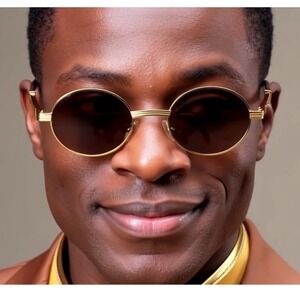 Sunglasses Classic Retro Vintage Dark Brown Lens UV400 Protection‎ Street Migos